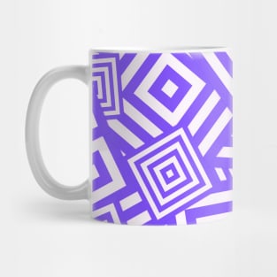 Funky Purple Tilted Squares Neo Geo Pattern Mug